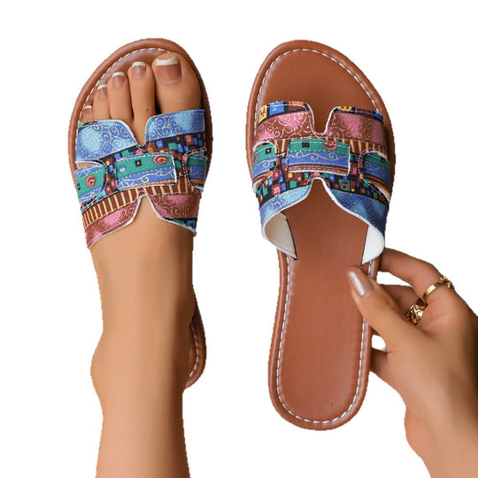 Damen Sommerliche Pantoletten mit funkelndem Design und ergonomischer Fußbettung EB
