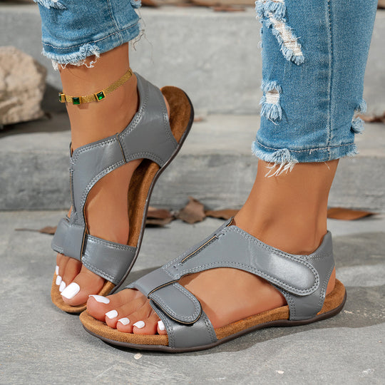 Damen Komfortable Sandalen mit ergonomischem Design und verstellbarem Klettverschluss EB