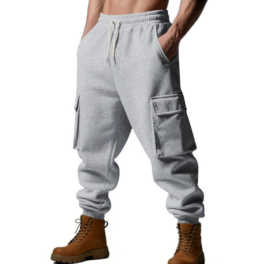 Herren Utility-Jogger mit Cargo-Taschen, Kordelzug und gerippten Bündchen EB