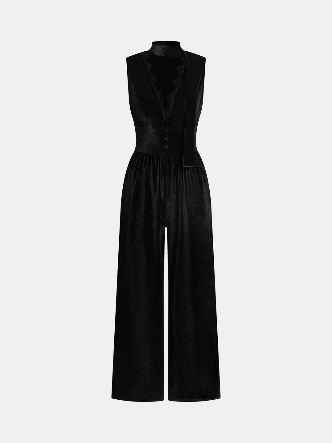 Damen Elegante und vielseitige Jumpsuit mit weitem Beinen EB