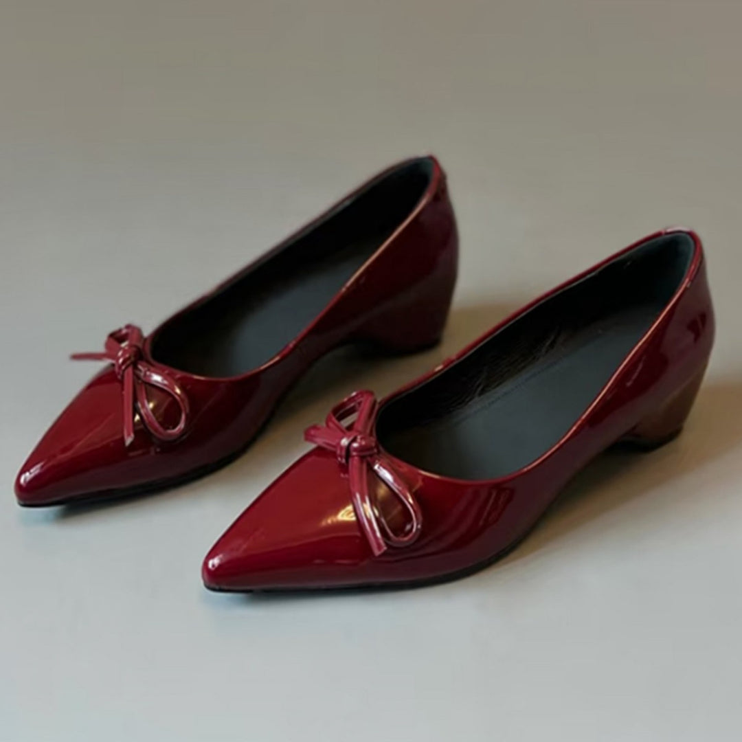 Damen elegante Pumps mit modischem Schleifenakzent und bequemer Passform EB
