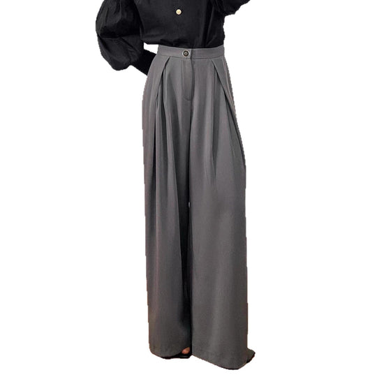 Damen weite Palazzo-Hose mit eleganter Bundfaltenverarbeitung EB