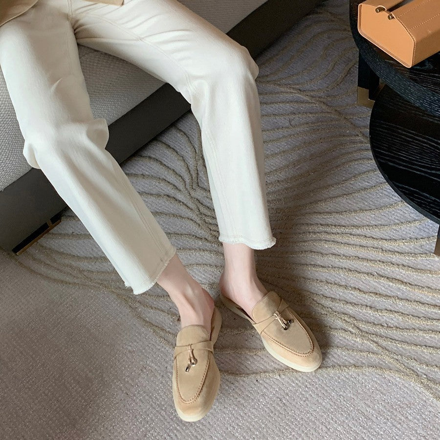 Damen Mokassins mit edel verziertem Schnallen-Detail EB