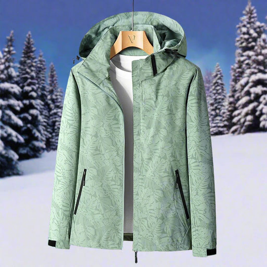 EB | Regenjacke - Leichtes Material - Kapuze & Reißverschluss - Verstellbare Bündchen