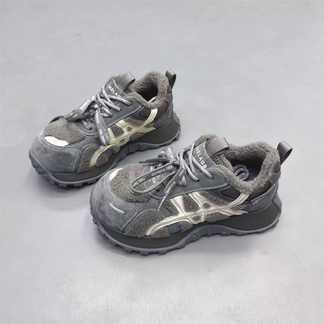 Damen Sportliche Sneakers mit warmem Innenfutter und rutschfester Laufsohle EB