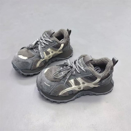 Damen Sportliche Sneakers mit warmem Innenfutter und rutschfester Laufsohle EB