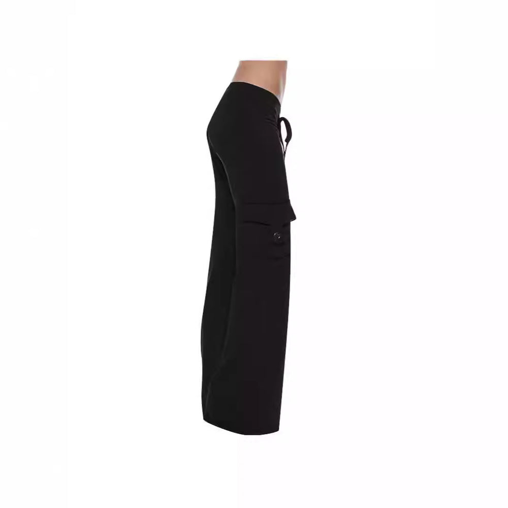 Damen Bequeme Freizeithose mit seitlichen Taschen und elastischem Bund EB