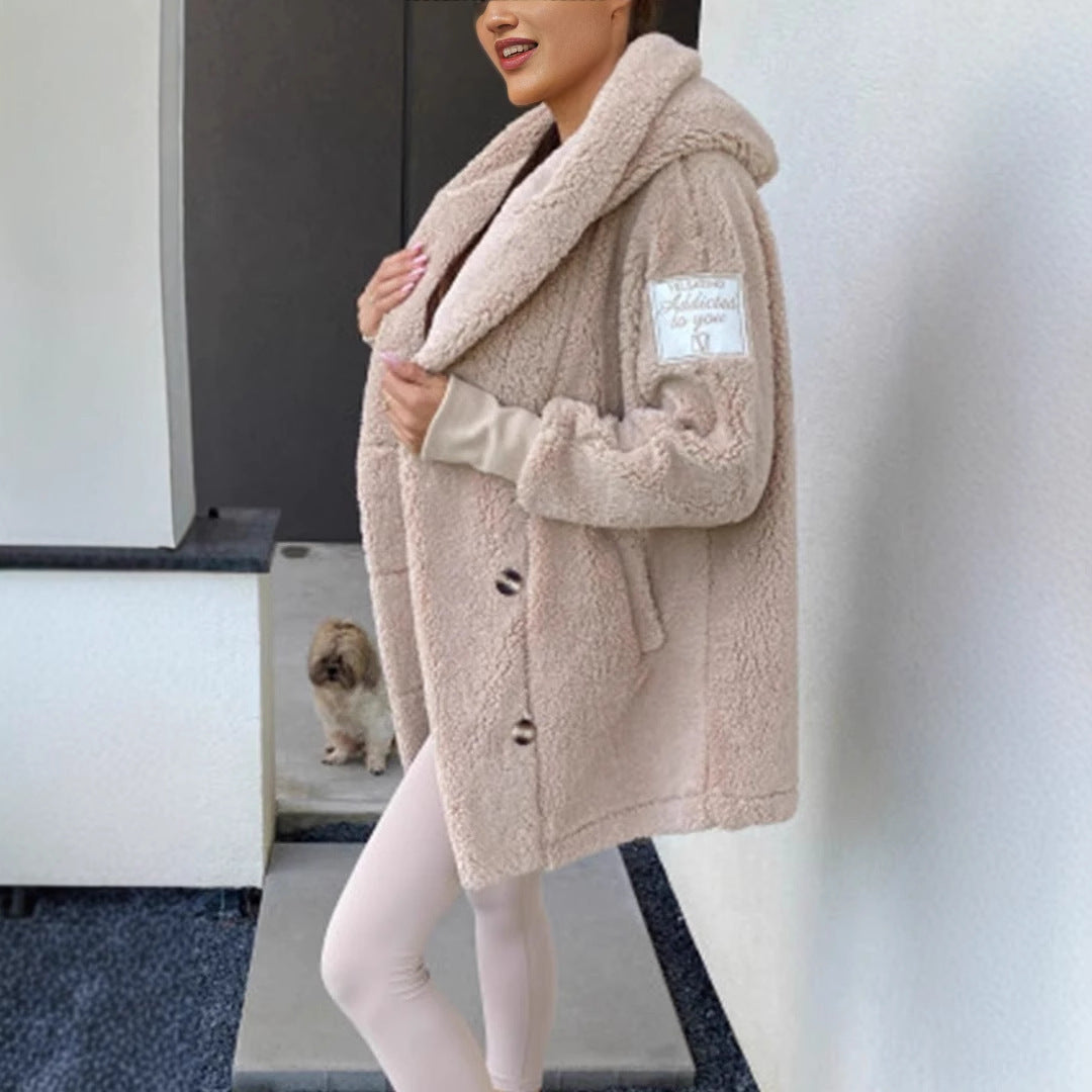 Damen Oversized Teddyjacke EB