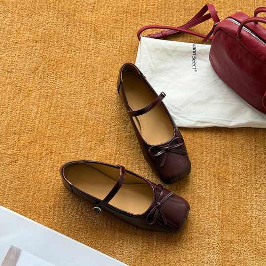 Damen Zarte Ballerinas mit Schleifen und dekorativem Design EB