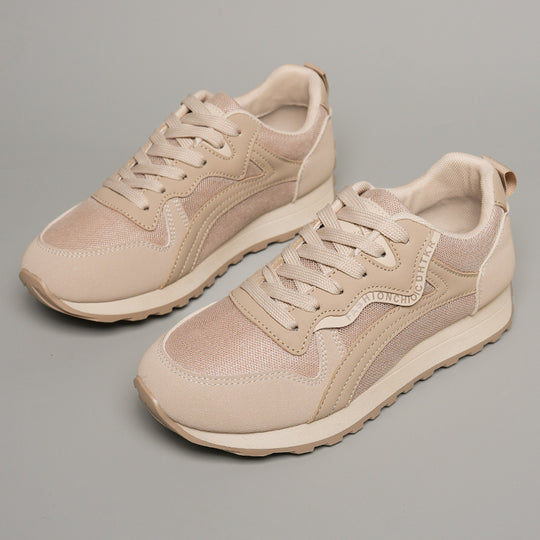 Damen Sportliche Freizeitschuhe mit atmungsaktiven Mesh-Einsätzen und dämpfender Laufsohle EB