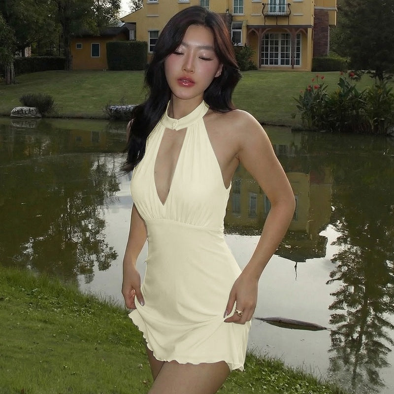 Damen Neckholder Sommerkleid EB