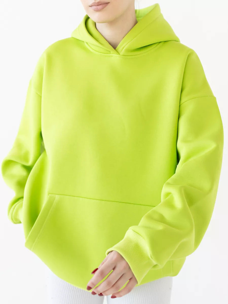 Damen nan oversized Kapuzenpullover mit Kängurutasche und dropped-shoulder Schnitt EB