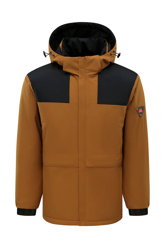 Herren modische Winterjacke mit hohem Kragen und reflektierenden Elementen R&B