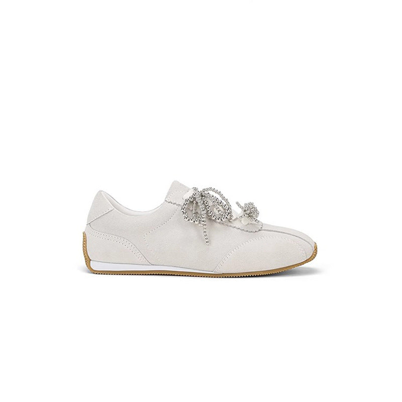 Damen Modische Sneakers mit funkelnden Ziersteinen EB