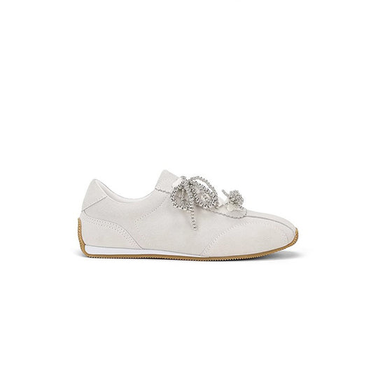 Damen Modische Sneakers mit funkelnden Ziersteinen EB