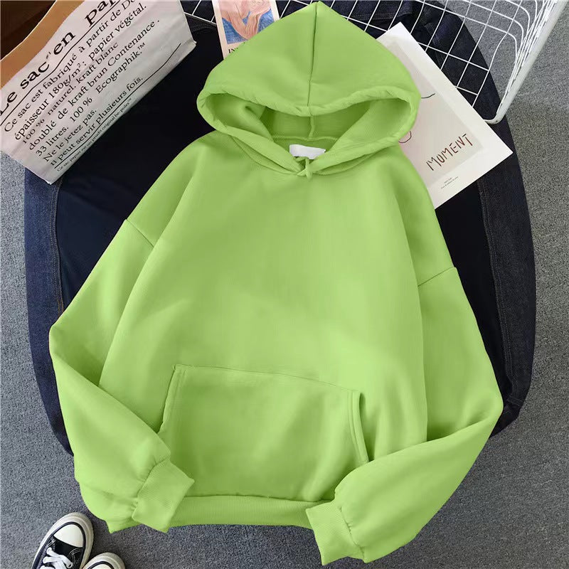 Damen nan weicher Oversize-Kapuzenpullover mit asymmetrischem Saum Kängurutasche und überschnittener Schulter EB