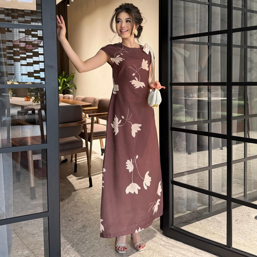 Damen Maxi-Kleid mit floralem Design EB