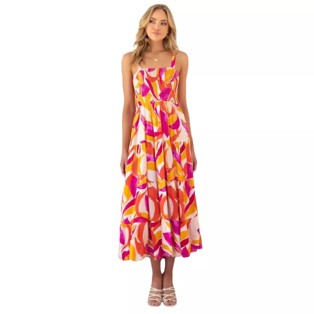 Damen Maxikleid mit floralem Design EB
