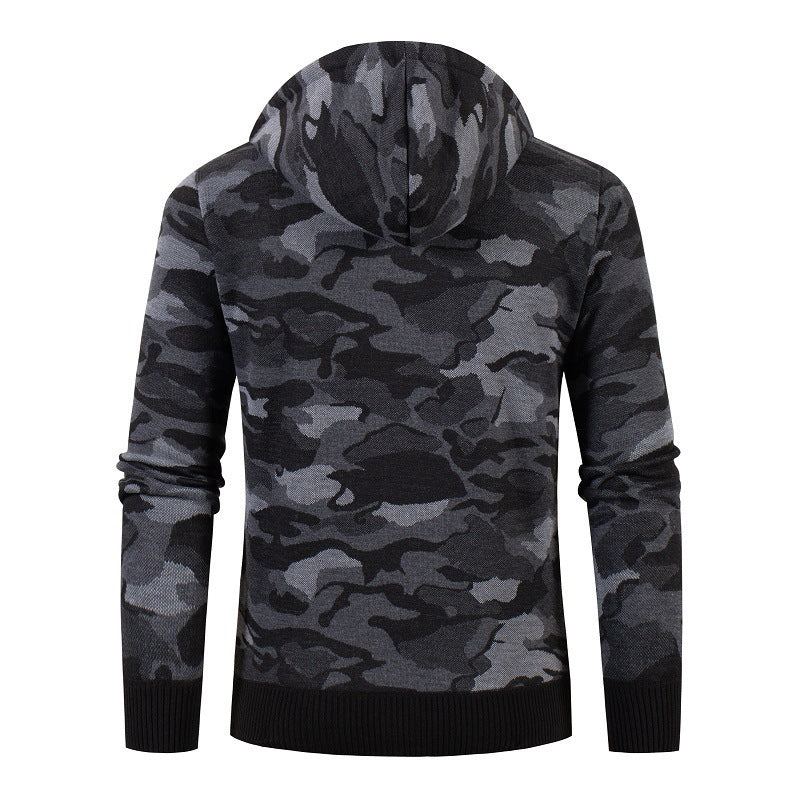 Herren moderne Kapuzenjacke mit Fleece-Futter EB