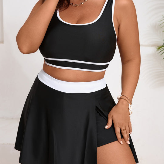 Damen Sportliches Badeset mit Rock EB