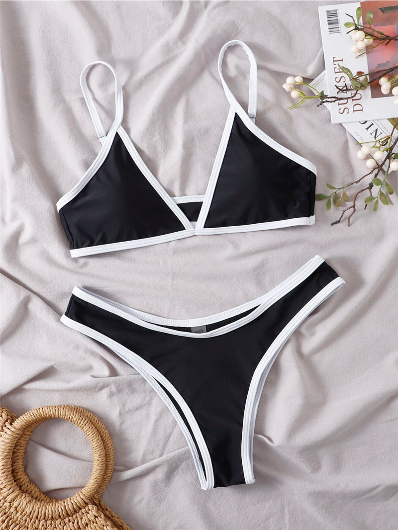 Damen Bikini-Set mit sportlichem Schnitt und trendigen Kontrastdetails EB
