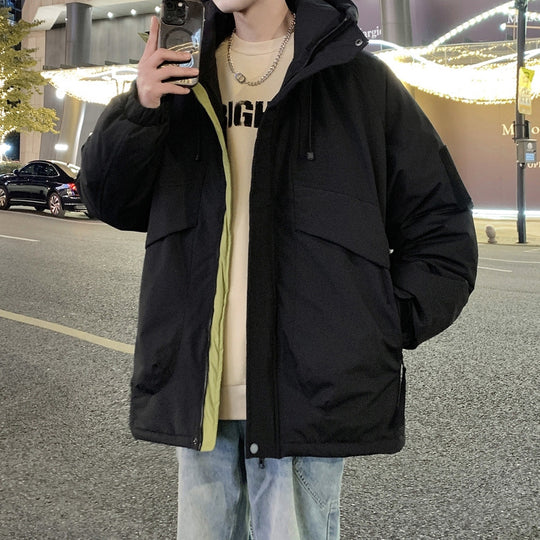 Herren isolierte Übergangsjacke mit vielseitigen Taschen und verstellbarem Kapuzensystem EB