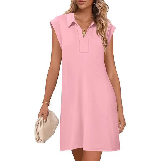 Damen Polo-Kleid mit Taschen und modernem Schnitt EB