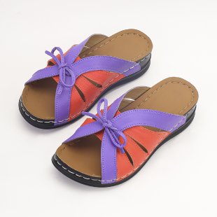 Damen Bequeme und modische Sandalen mit Schleifen-Detail EB
