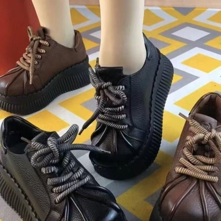Damen Sneakers mit dicker Profilsohle und trendy Schnürung EB