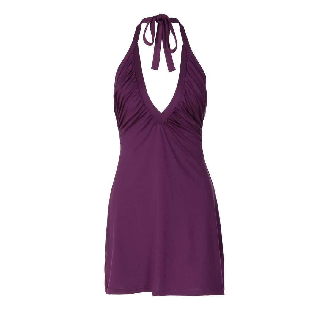 Damen Strandskleid mit alternativem Halter-Design und schmeichelnder Drapierung EB