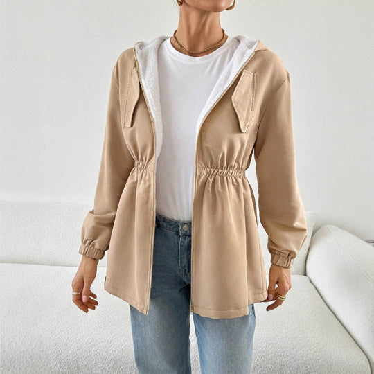 Damen Freizeitjacke mit verstellbarem Bund und Kapuze EB