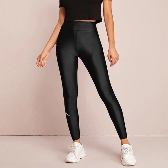 Damen Sportleggings mit inspirierendem Schriftzug und hohem Bund EB