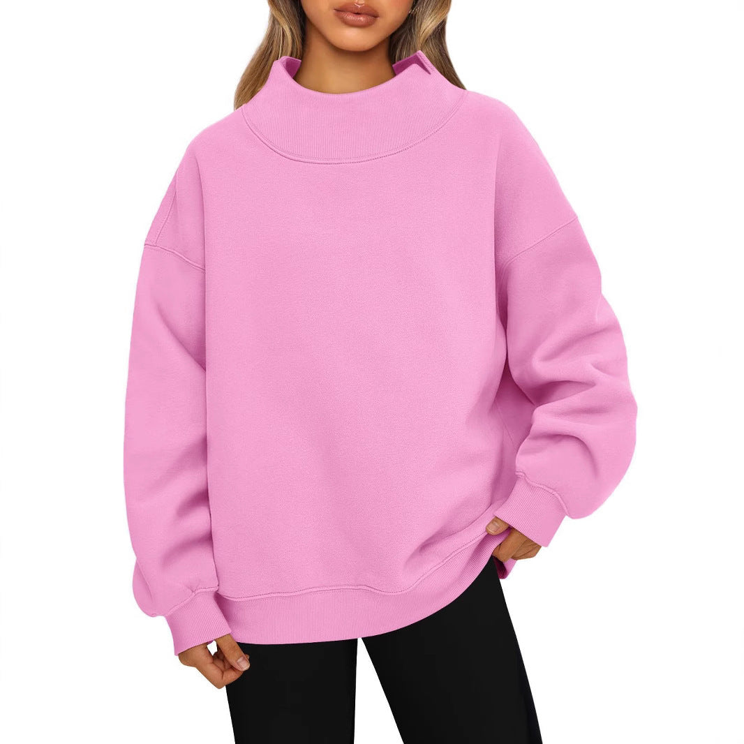 Damen Hochwertiger Stehkragen-Sweater EB