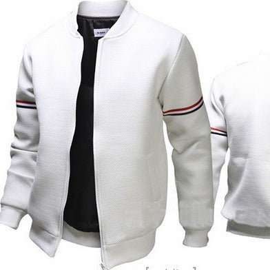 Herren Sportliche Kapuzenjacke mit kontrastierenden Streifen Heidi-Mode