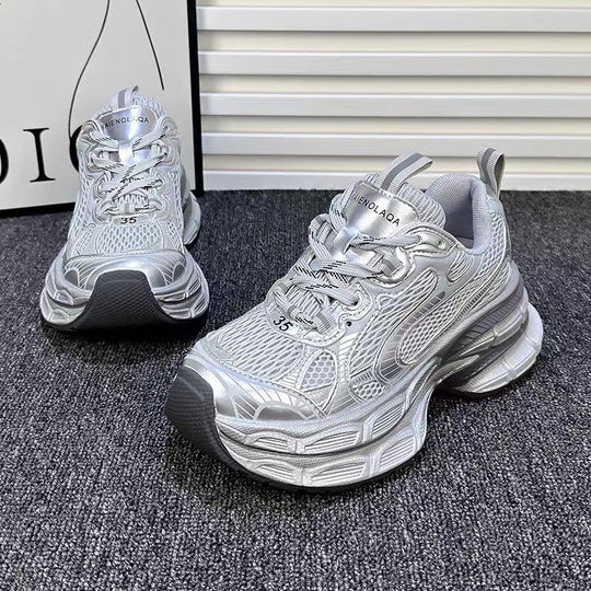 Damen Sportliche Sneakers mit reflektierendem Obermaterial und bequemer Dämpfung EB