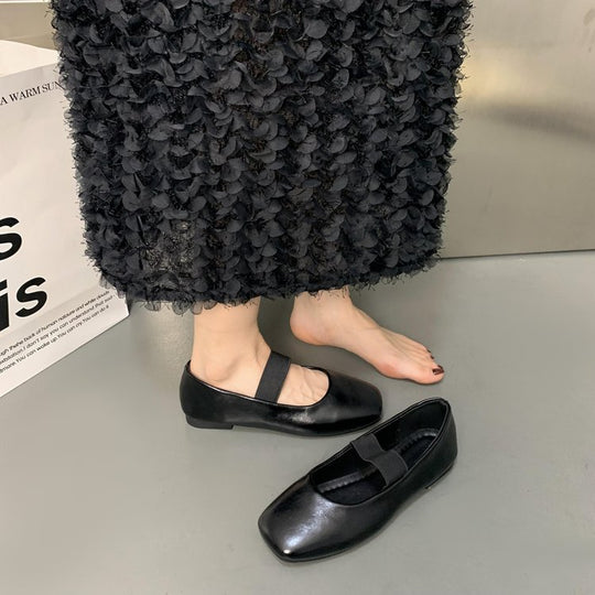 Damen Ballerinas mit elastischem Riemen und elegantem Design EB