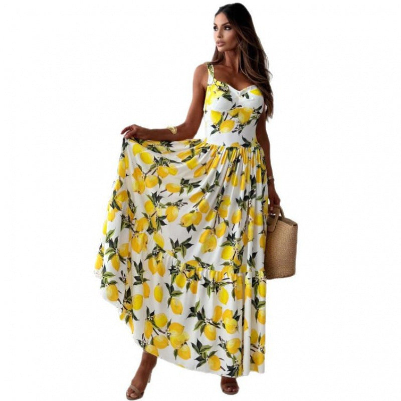 Damen Zweiteiliges Wickelkleid mit floralem Oberteil und schwingendem Rock EB