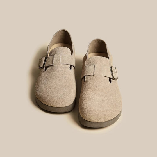 Damen Komfortable Clogs mit modischem Schnallenverschluss EB