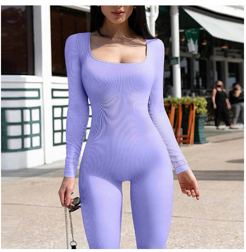 Damen Eleganter Langärmliger Body mit Figurbetontem Schnitt EB