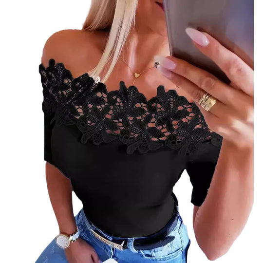 Damen Eleganter Body mit Spitzendetails EB