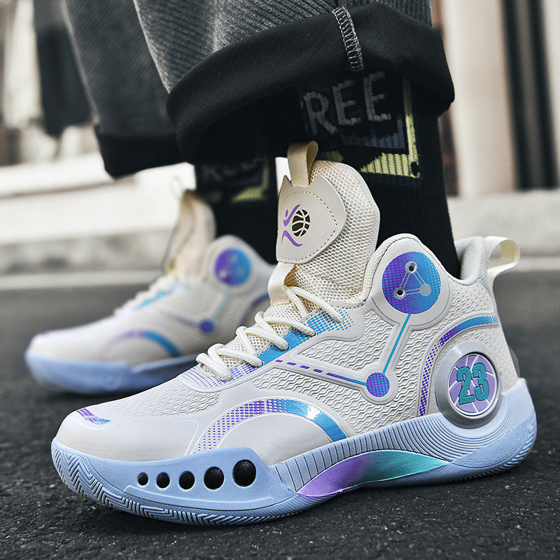 Damen Sportliche Basketball-Schuhe mit atmungsaktiver Mesh-Oberfläche und stabiler Dämpfung EB