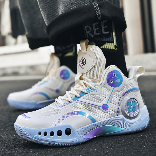 Damen Sportliche Basketball-Schuhe mit atmungsaktiver Mesh-Oberfläche und stabiler Dämpfung EB