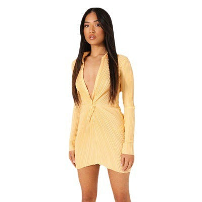 Damen figurbetontes Wickelkleid mit einzigartigem Raffungseffekt EB