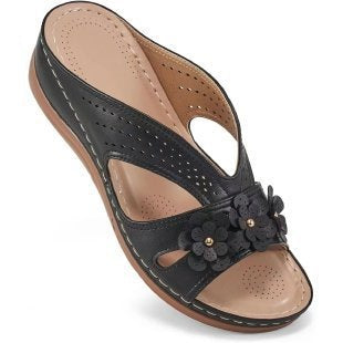 Damen Komfortable Sandalen mit floralen Akzenten EB