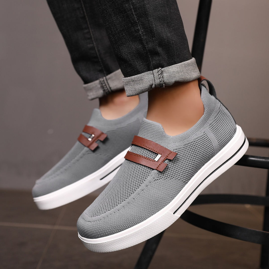 Damen Bequeme Slip-On Sneakers mit atmungsaktivem Mesh-Obermaterial und rutschfester Sohle EB