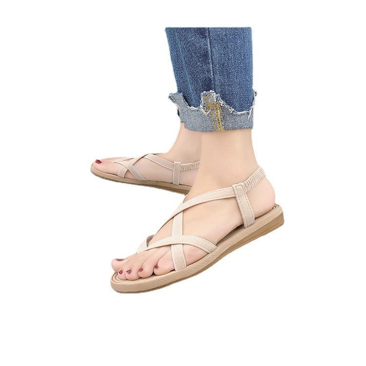 Damen nan Riemchensandalen mit elastischem Fersenriemen und gedämpftem Komfortfußbett EB