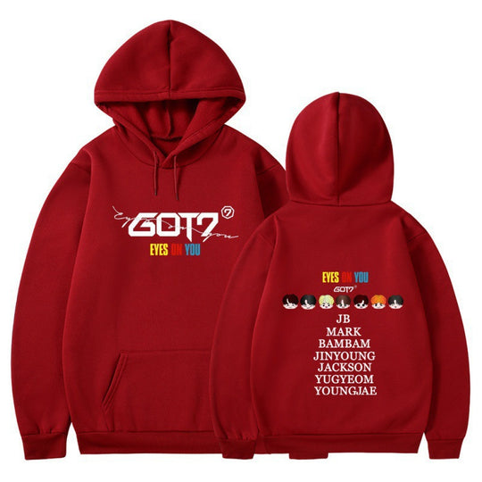 Damen Kapuzensweater mit einzigartigem GOT7 Design und bequemer Passform EB