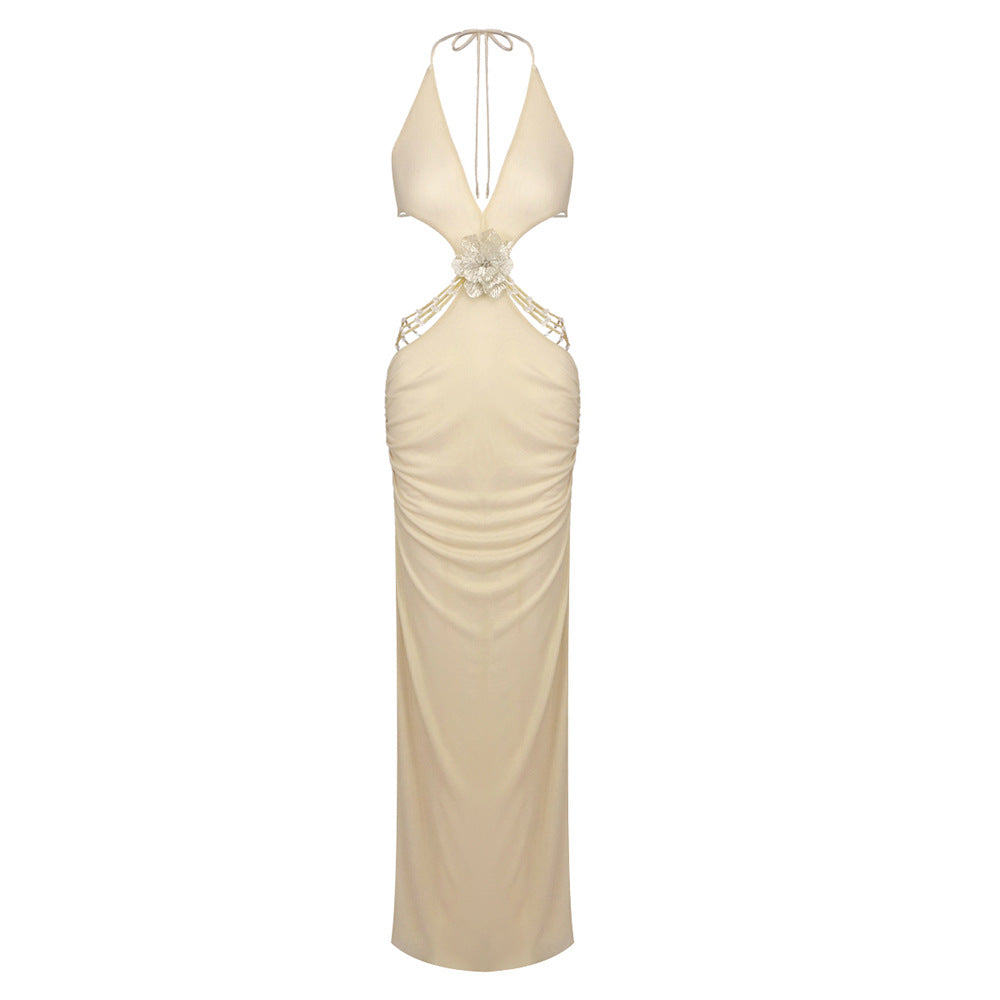 Damen Traumhaftes Abendkleid mit tiefem Ausschnitt und ausgefallenen Cut-Outs EB