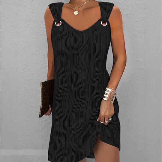 Damen Minikleid mit Wellenmuster Heidi-Mode