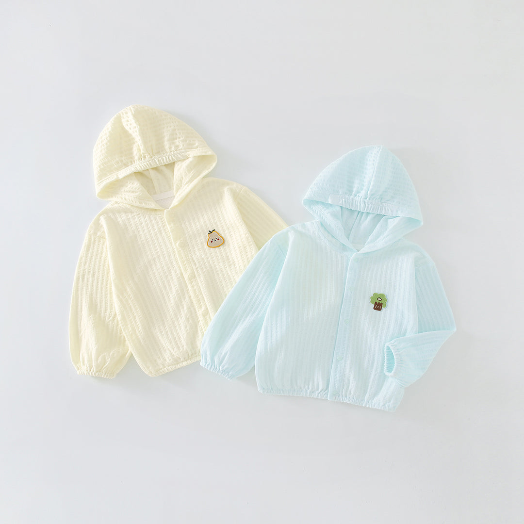 Unisex nan atmungsaktive leichte Gaze Kapuzen-Baby-Sonnenjacke EB